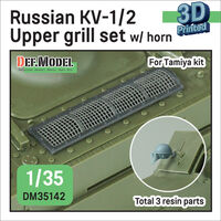 Russian KV-1/2 Upper Grill Set With Horn (For Tamiya)