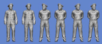 Navy 1939-45 German sailors 01  Various standing sailors - mate 6 figures - Image 1
