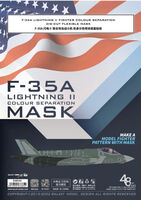 F-35 A Lightning Ii - Color Separation Die-cut Flexible Mask for Accurate Airframe Painting (for Tamiya 61124 K - Image 1