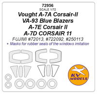 Vought A-7A Corsair-II VA-93 Blue Blazers / A-7E Corsair II / A-7D CORSAIR 11 (Fujimi) + disks and wheels masks