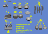 Accessory set for the field kitchen Meat grinder, bowls, knives, etc. - Image 1