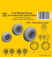 B-25 Mitchell Wheels/Circumferential Tread Pattern (for Academy / Italeri / Revell kit)