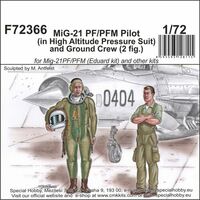 MiG-21 PF/PFM Pilot (in High Altitude Pressure Suit) and Ground Crew (2 fig.) - Image 1