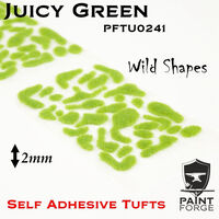 Juicy Green Wild Shapes 2 mm - Self Adhesive Tufts