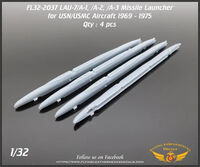 LAU-7/A-1, /A-2, /A-3 missile launchers for USN/USMC planes (1969-1975) - 3D-Printed